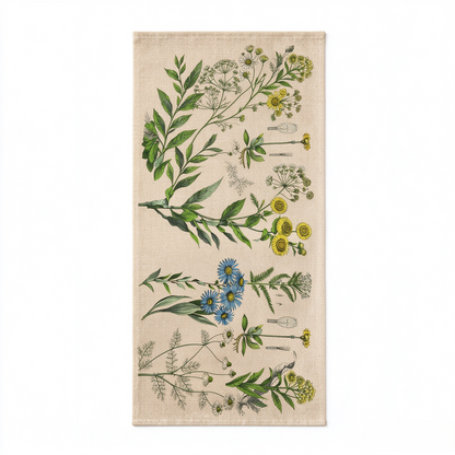 Embroidered Cotton/Linen Table Throw