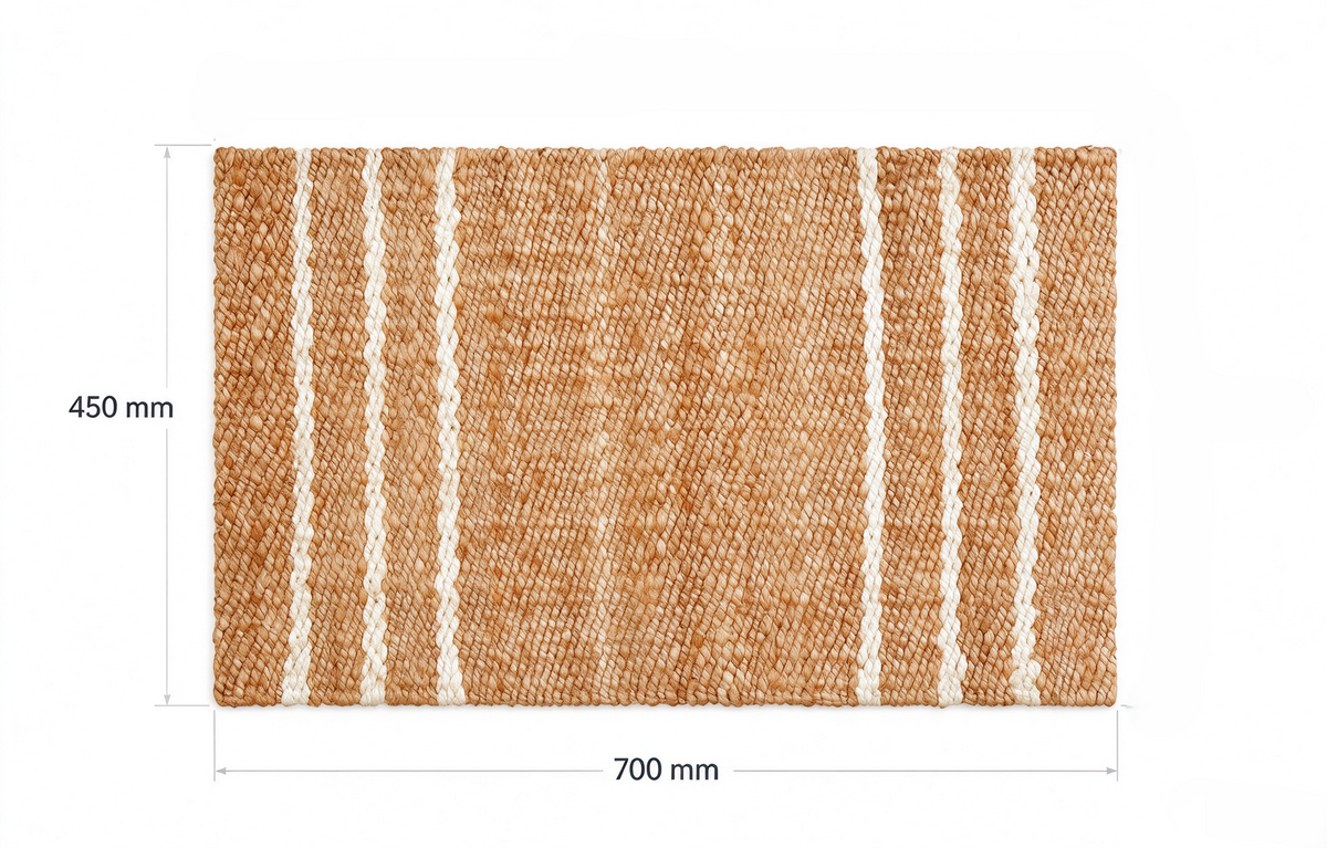 Three Striped Jute Doormat