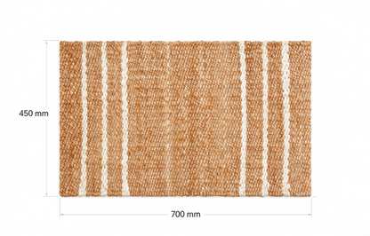 Three Striped Jute Doormat