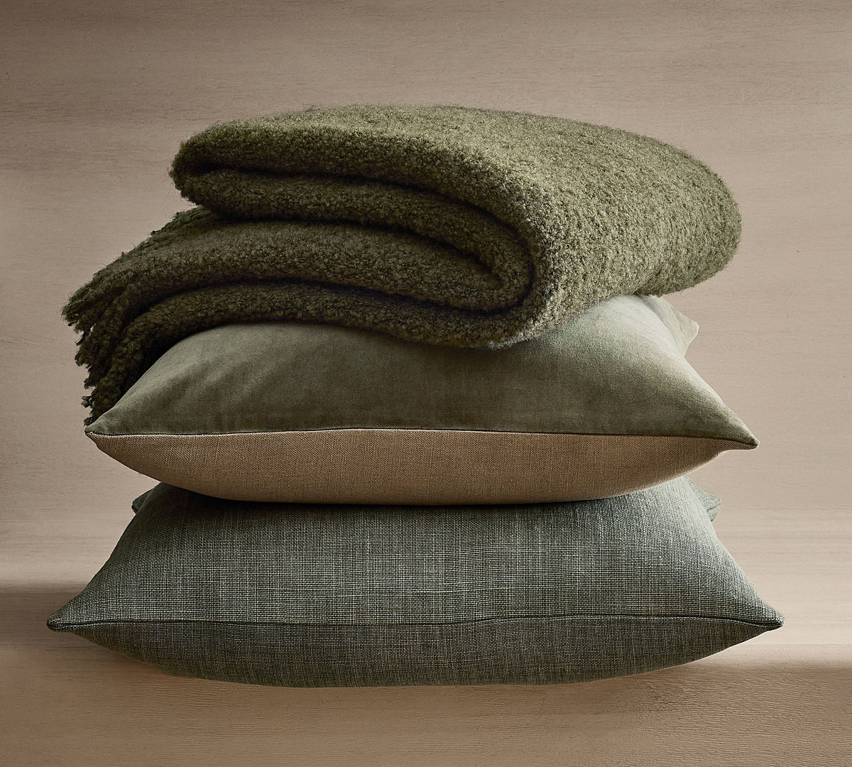 Belgian Linen Pillow Cover-Hunter