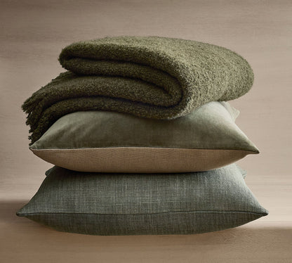 Belgian Linen Pillow Cover-Hunter