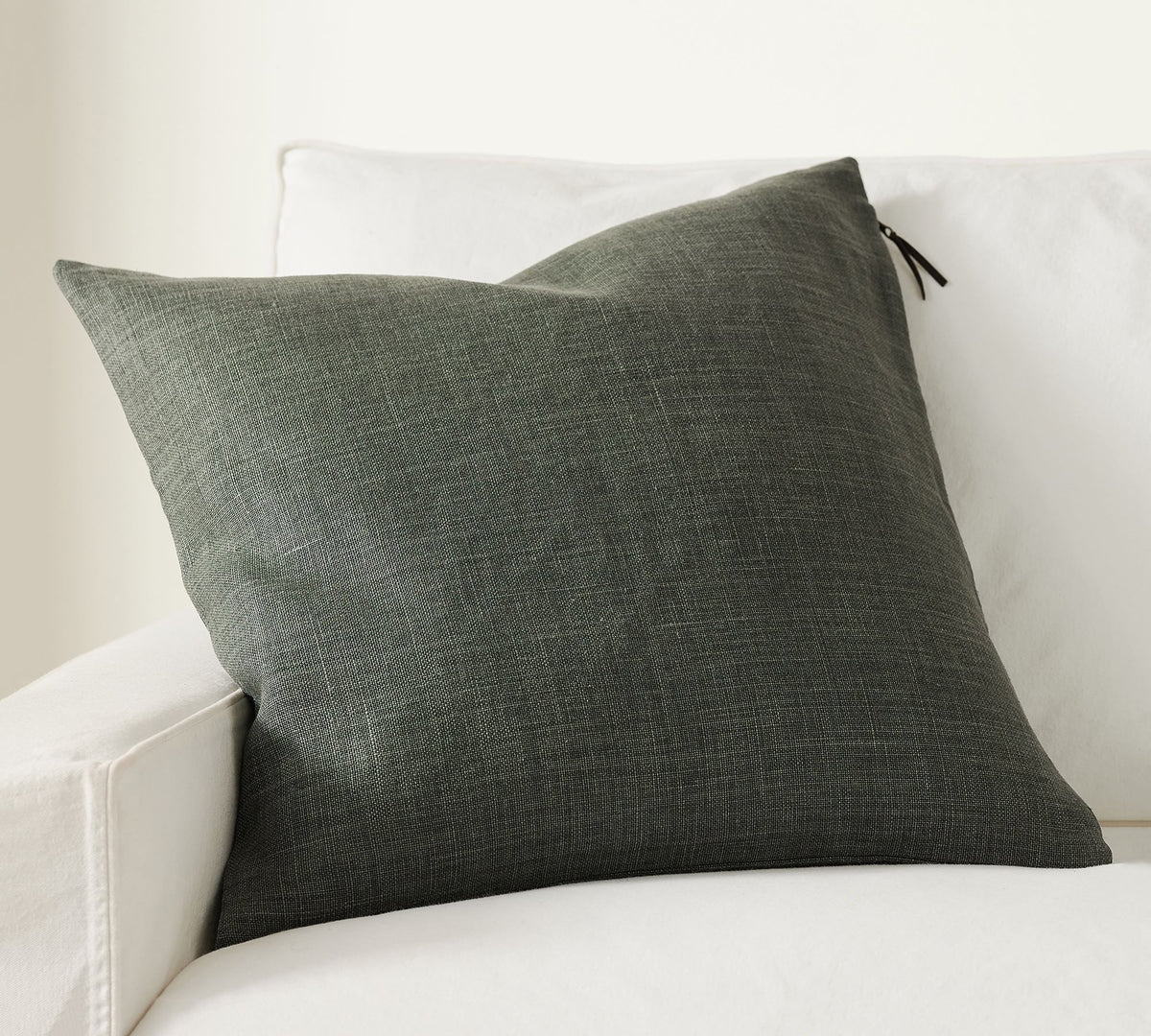 Belgian Linen Pillow Cover-Hunter