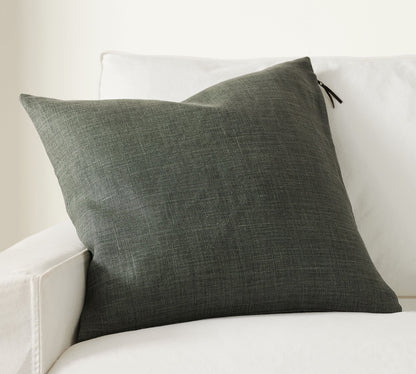 Belgian Linen Pillow Cover-Hunter