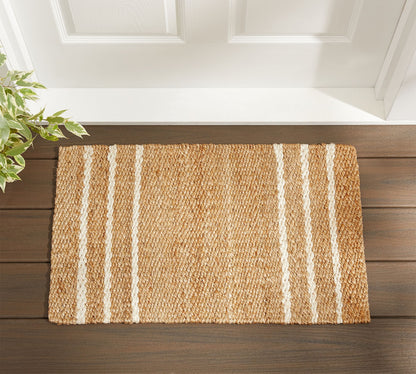 Three Striped Jute Doormat