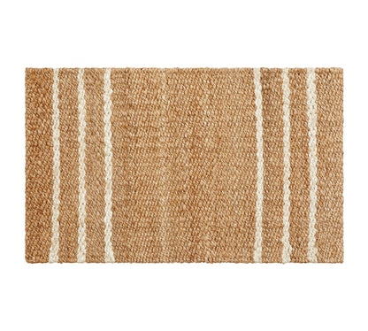 Three Striped Jute Doormat
